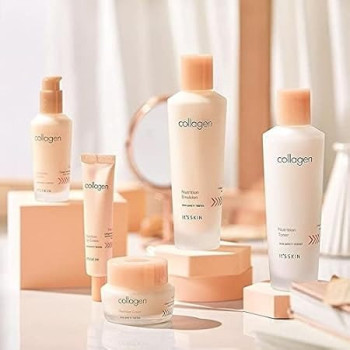 Its Skin Collagen Nutrition Emulsion, 150 Ml, Nutri Active Marine Collagen Firming Facial Emulsion, Revitalizing And Elasticity For Rough And Aging Skin