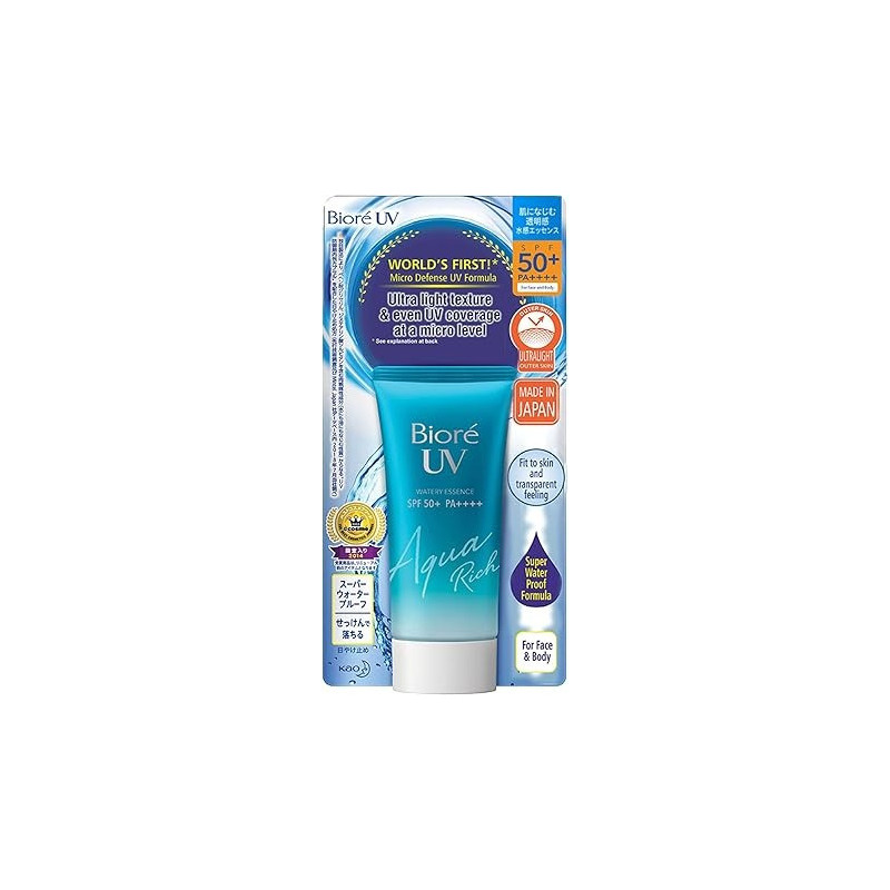 Biore Uv Aqua Rich Watery Essence Sunscreen, Spf50+ Pa+++, 50 G