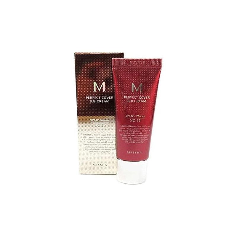 Missha Makeup Cosmetics M Perfect Cover Bb Cream, No.23 Natural Beige, Spf42 Pa, 50 Ml