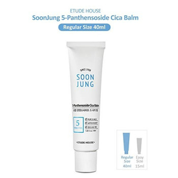 Etude House Soon Jung 5, Panthensoside Cica Balm, 40Ml, Hypoallergenic Skin Relaxing And Calming Mild Balm For Sensitive Skin, Panthenol And Madecassoside Heals Damaged And Irritated Skin