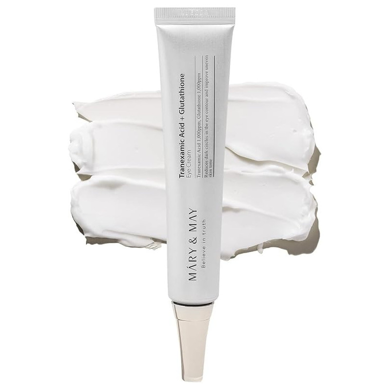 Mary And May Tranexamic Acid Plus Glutathione Eye Cream, Tranexamic Acid 30ml, Reduces Dark Cireles In The Eye, Improve Uneven Skin Tone Ewg Green