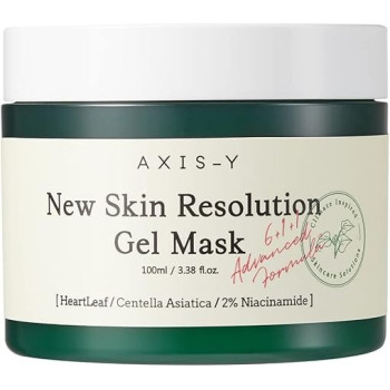 Axis-y New Skin Resolution Skincare Face Gel Mask, 100 ml, Heartleaf, Cantella Asiatica, Niacinamide