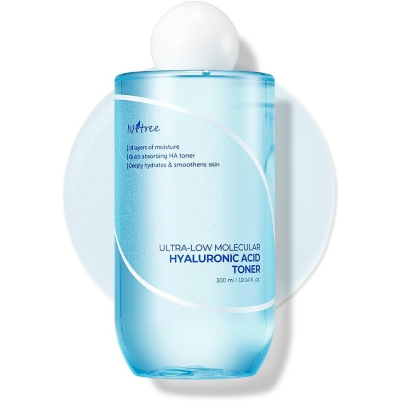 Isntree Ultra-Low Molecular Quick Absorbing Hyaluronic Acid Toner Deeply Hydrates And Smoothens The Skin, 300 ml