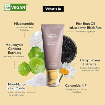 Haruharu Wonder Black Rice Pure Mineral Relief Daily Sunscreen For Sensitive Skin, 50 ml