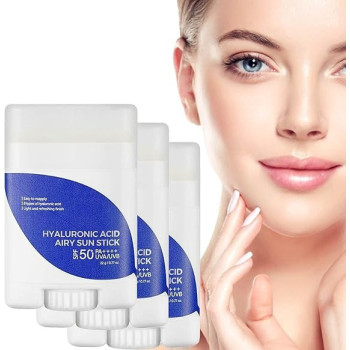 Isntree Hyaluronic Acid Airy Face Sunscreen Stick Spf 50+ Pa++++ With 8 Types Of Hyaluronic Acid, 3 Pcs