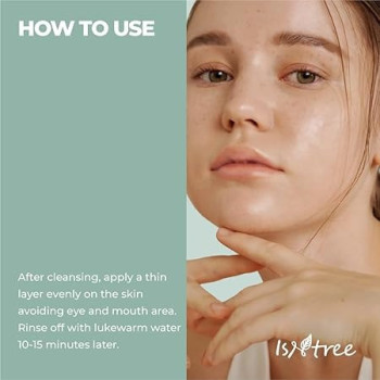 Isntree Real Mugwort Clay Beauty Face Mask For Rough Skin, 100 ml