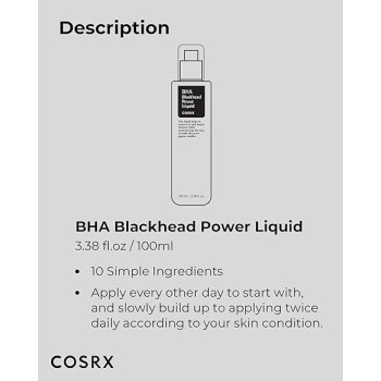 Cosrx Bha 4 Percentage Blackhead Remover Korean Skin Care Power Liquid, 100 ml