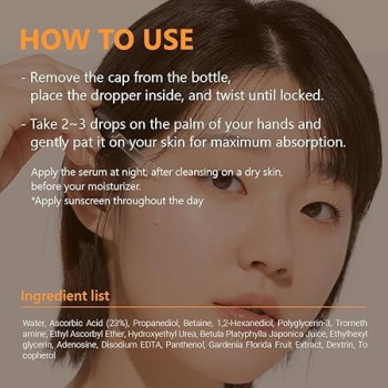 Isntree Hyper Pure Vitamin C 23 Serum Vitamin E, Panthenol For Smooth And Brightens Skin, 20 ml