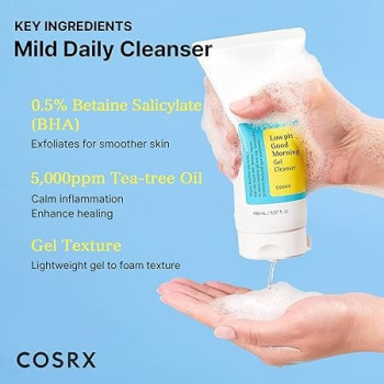 Cosrx Good Morning Low-Ph Gel Cleanser For Dry, Dull And Uneven Texture Skin, 150 ml
