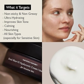 Haruharu Wonder Black Rice 10 Hyaluronic Cream For Sensitive Skin, Unscented, 50 ml