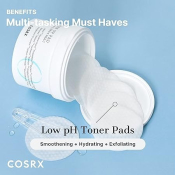 Cosrx One Step Moisture Up Low Ph Toner Pads For Dry And Sensitive Skin, 70 Units