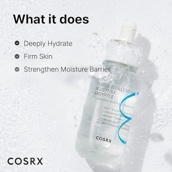 Cosrx Triple Hyaluronic Acid And Pro Vitamin B5 Moisture Ampoule, 40 ml