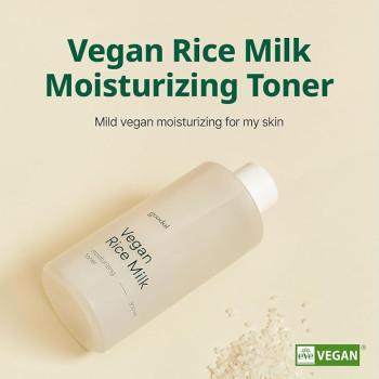 Goodal Vegan Rice Milk Moisturizing Toner Plant-Based, Hydrating, Soothing, Low Ph Toner, Strengthening Skin Barrier, Fast Absorbent, Moisturizing Formula With Vegan Rice Milk And Aqua Ceramide, 250 ml
