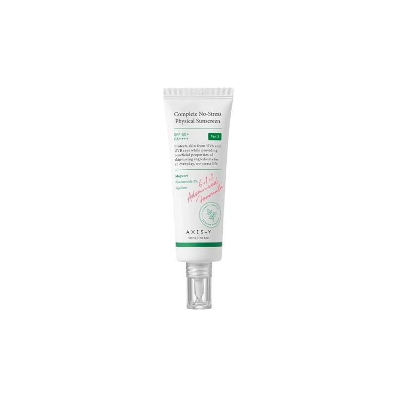 Axis-y Complete No Stress Physical Sunscreen For All Type Of Skin, White, 50 ml