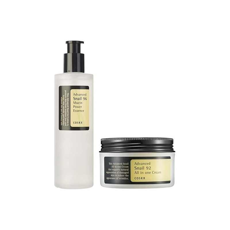 Cosrx Advance Snail 96 Mucin Power Essence, 100 ml And Advance Snail 92, 100g, All In One Cream Set