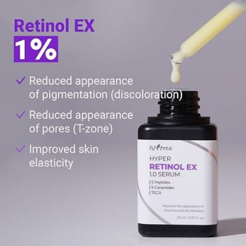 Isntree Hyper Retinol Ex 1.0 Serum Helps Reduce Fine Lines And Skin Firmness, 20 ml