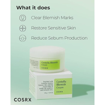 Cosrx Centella Blemish Cream For Irritated And Inflamed Red Skin, 30 Gram