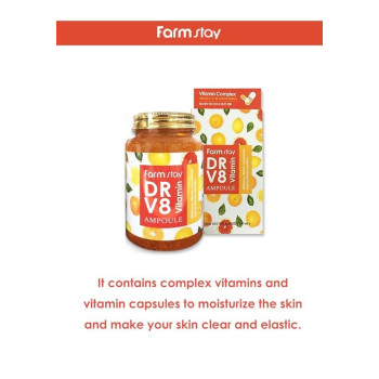 Farm stay All In One Dr V8 Vitamin Ampoule Multi Vitamin Ampoule Vitamin C, E, B5, B3