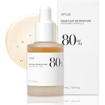 Anua Heartleaf 80 Soothing Ampoule Face Skin Calm Serum, 30ml