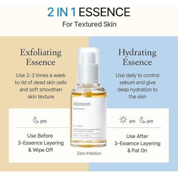 Mixsoon Bean Essence Natural Fermented Soybean Serum For Moisturization And Skin Nourishment Cruelty Free, 50 ml