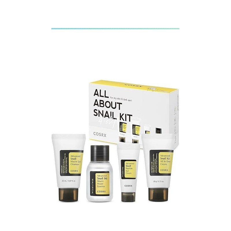 Cosrx All About Snail Kit For Dry Skin And Dark Spot, 4 Pcs Set