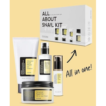 Cosrx All About Snail Kit For Dry Skin And Dark Spot, 4 Pcs Set