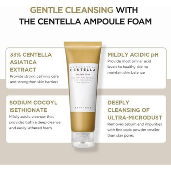 Skin1004 Madagascar Centella Ampoule Foam For Sensitive And Acne Prone Skin, 125 ml