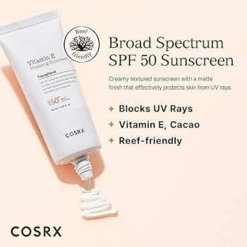 Cosrx Vitamin E Vitalizing Sunscreen Spf 50+ Broad Spectrum, 50 ml