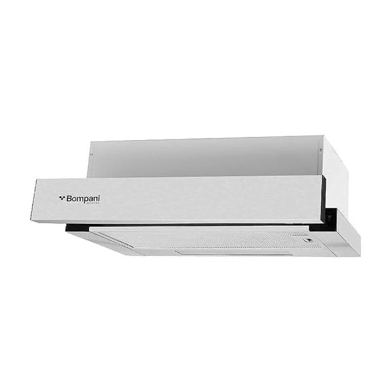 Bompani 90Cm Built-In Hood With Stainless Steel, Slide Out Design, 2 Speeds, 440 M3/H, Aluminum And Carbon Filters, 3-Layer Aluminum Filter, BOCP693N, Silver, 1 Year Warranty