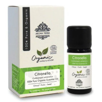 Aroma Tierra Organic Citronella Essential Oil, 100 Percentage Pure Natural, 10Ml