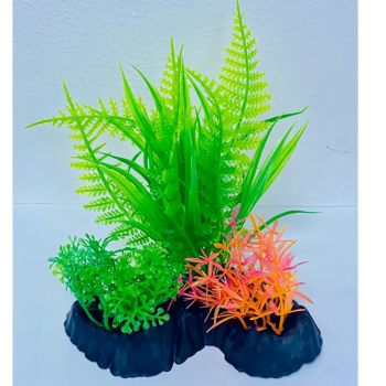 Aquarium Plastic Plant - M511-W13 x H13 Cm (6Pcs/Pack)