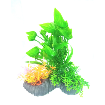 Aquarium Plastic Plant - M514-W13 x H13 Cm (Sold By 6Pcs/Pack)