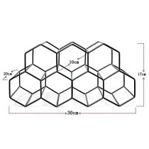 Honeycomb Nest Wine Rack, Hexagon Modern Design, Stackable Wine Rack, Free Standing Metal Portable, Modern Minimalistic Design For Wine Lovers