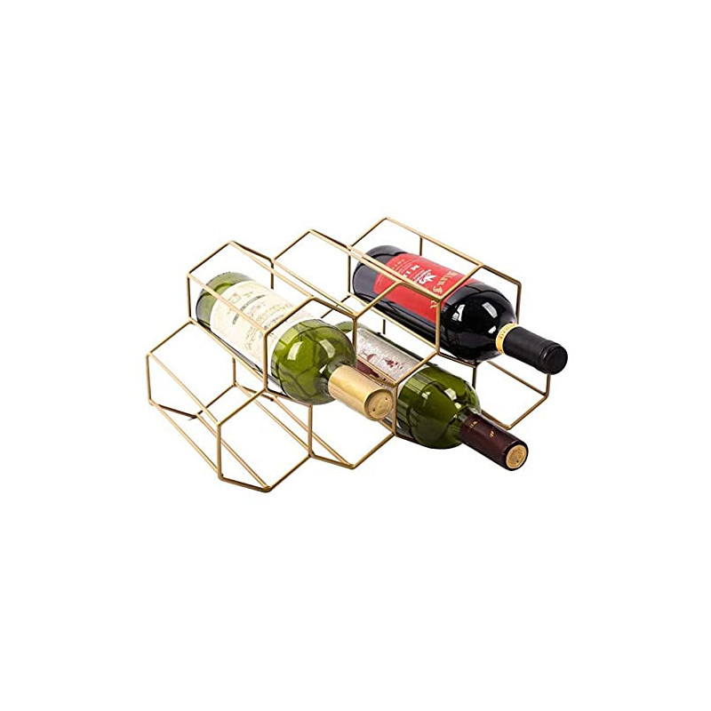 Honeycomb Nest Wine Rack, Hexagon Modern Design, Stackable Wine Rack, Free Standing Metal Portable, Modern Minimalistic Design For Wine Lovers