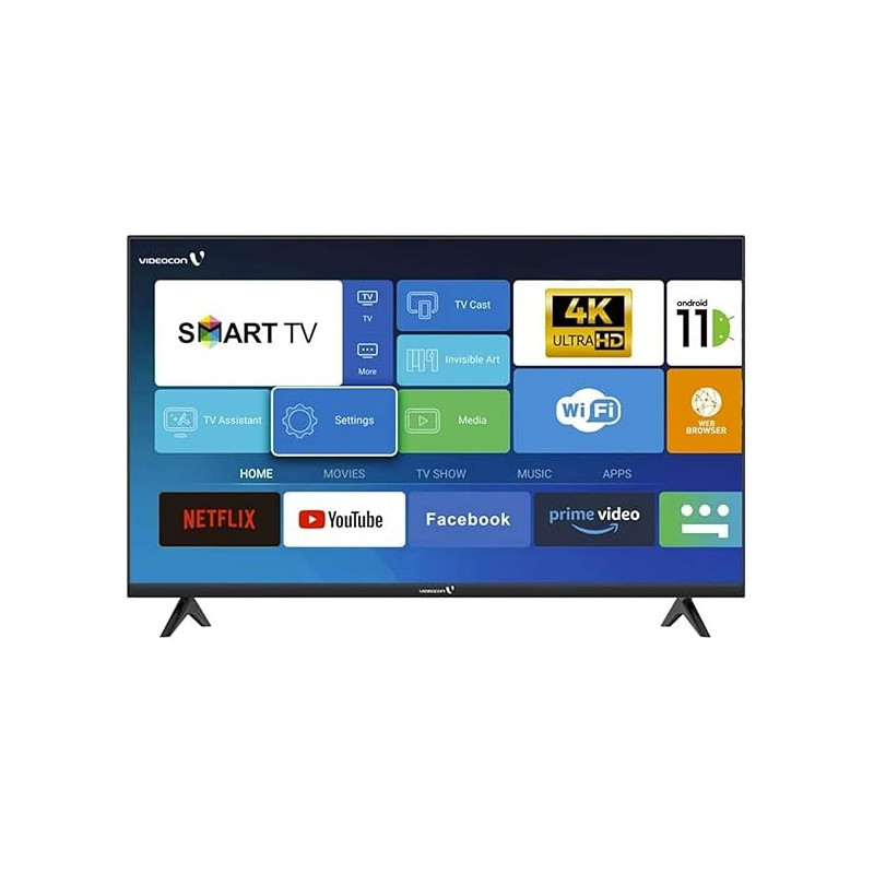 Videocon 40 Inch Edgeless Full Hd Android 14 Smart TV Google Play, Netflix, Youtube, Wifi, E40EL1100