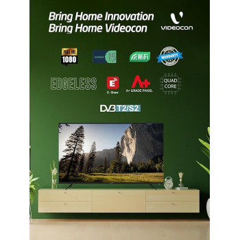 Videocon 43 Inch Edgeless Android 14 Full Hd Smart Tv Netflix, Youtube, Amazon Prime Etc, E43EL1100