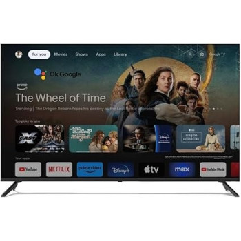 Videocon 50 Inch Edgeless 4K Uhd Official Google Tv APLUS Grade Panel With Voice Remote, Bluetooth, Dolby Audio And Chromecast, E50ELGT1100