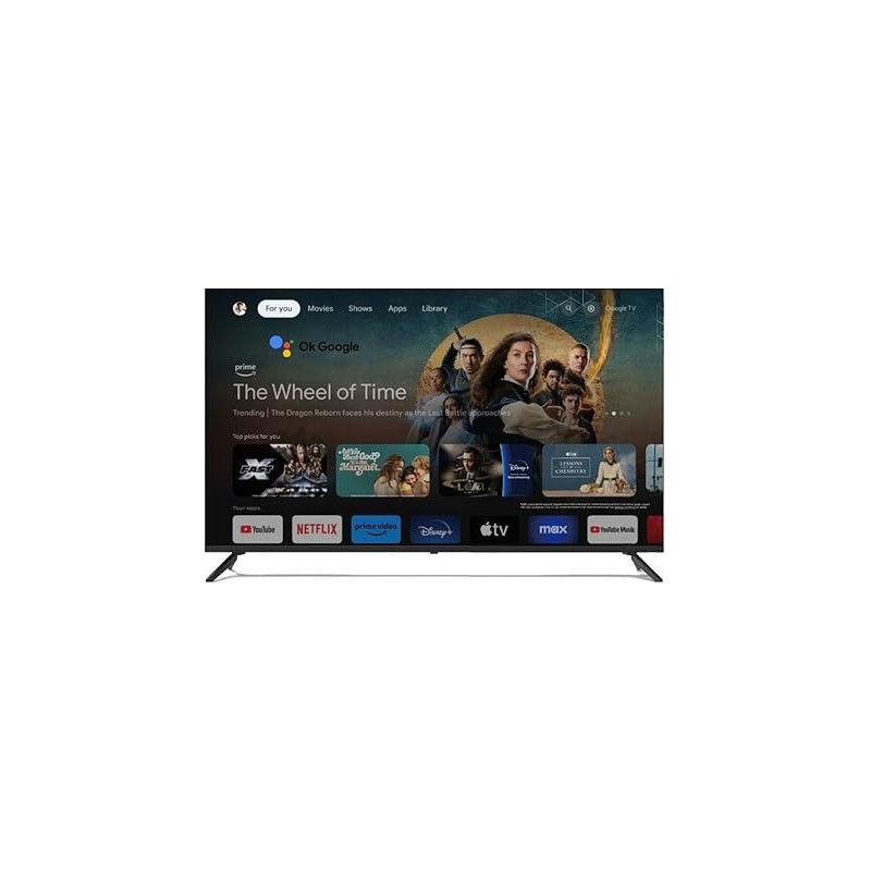 Videocon 50 Inch Edgeless 4K Uhd Official Google Tv APLUS Grade Panel With Voice Remote, Bluetooth, Dolby Audio And Chromecast, E50ELGT1100