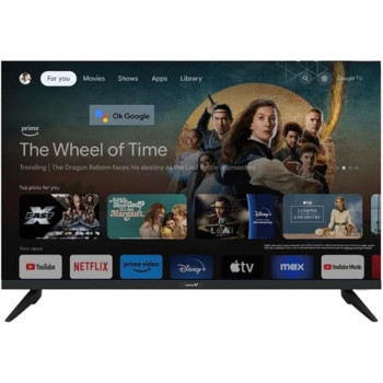 Videocon 75 Edgeless 4K Uhd Official Google Tv With Hey Google Voice Remote, Bluetooth, Dolby Audio And Free Wall Bracket, 2024, E75ELGT1100