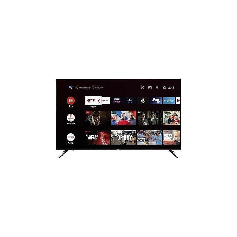 JVC 50 Inch 4K Uhd Smart TV Android Official With Google Assistant, LT50N7105, Black