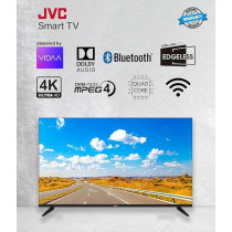 JVC 50-Inch Edgeless 4K Uhd Smart Tv, 2024 New Model With Voice Air Mouse, Bluetooth And Dolby Audio, LT-50N7105V, Black