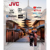 JVC 50-Inch Edgeless 4K Uhd Smart Tv, 2024 New Model With Voice Air Mouse, Bluetooth And Dolby Audio, LT-50N7105V, Black