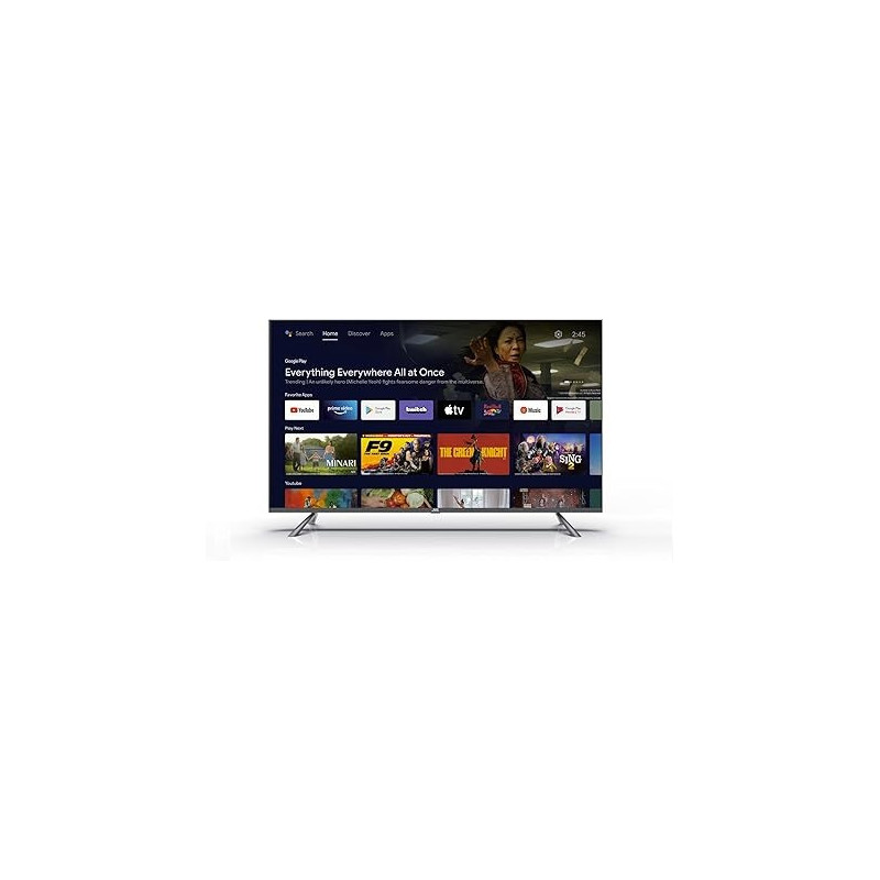 JVC 75-Inch Edgeless 4K Qled Official Google Certified Android Smart TV, LT-75NQ7115, Black