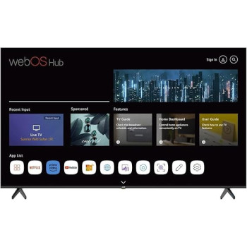 JVC 85 Inch Edgeless Qled 4K Uhd Webos Smart TV With Magic Remote, Bluetooth And Dolby Audio, LT-85NQ7155, Black