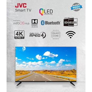 JVC 85 Inch Edgeless Qled 4K Uhd Webos Smart TV With Magic Remote, Bluetooth And Dolby Audio, LT-85NQ7155, Black