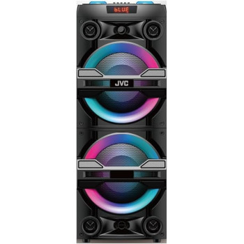 JVC Portable Party Speaker With Led Loghts And Wireless Mic, XS-N6112PB, Black