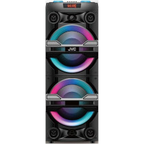 JVC Portable Party Speaker With Led Loghts And Wireless Mic, XS-N6112PB, Black