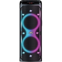 JVC Portable Bluetooth Party Speaker 2000W Pmpo Powerful Output 6 Hours Battery Backup Builds In Sound Sensitive Led Lights With Portable Microphone, XS-N6223PB, Black