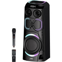 JVC Portable Party Speaker With Led Loghts And Wireless Mic, Xs-N6112PB, Black