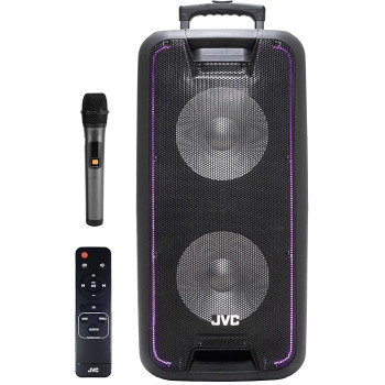 JVC Battery Powered Trolley Speaker With Wireless Mic, XS-N518PB